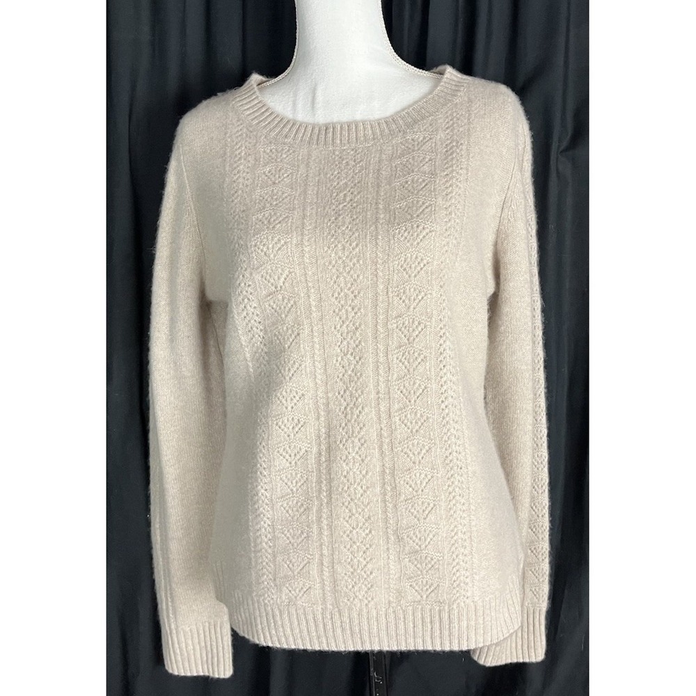 Laundry By Shelli Segal the 100% cashmere Beige Size L Long Sleeve